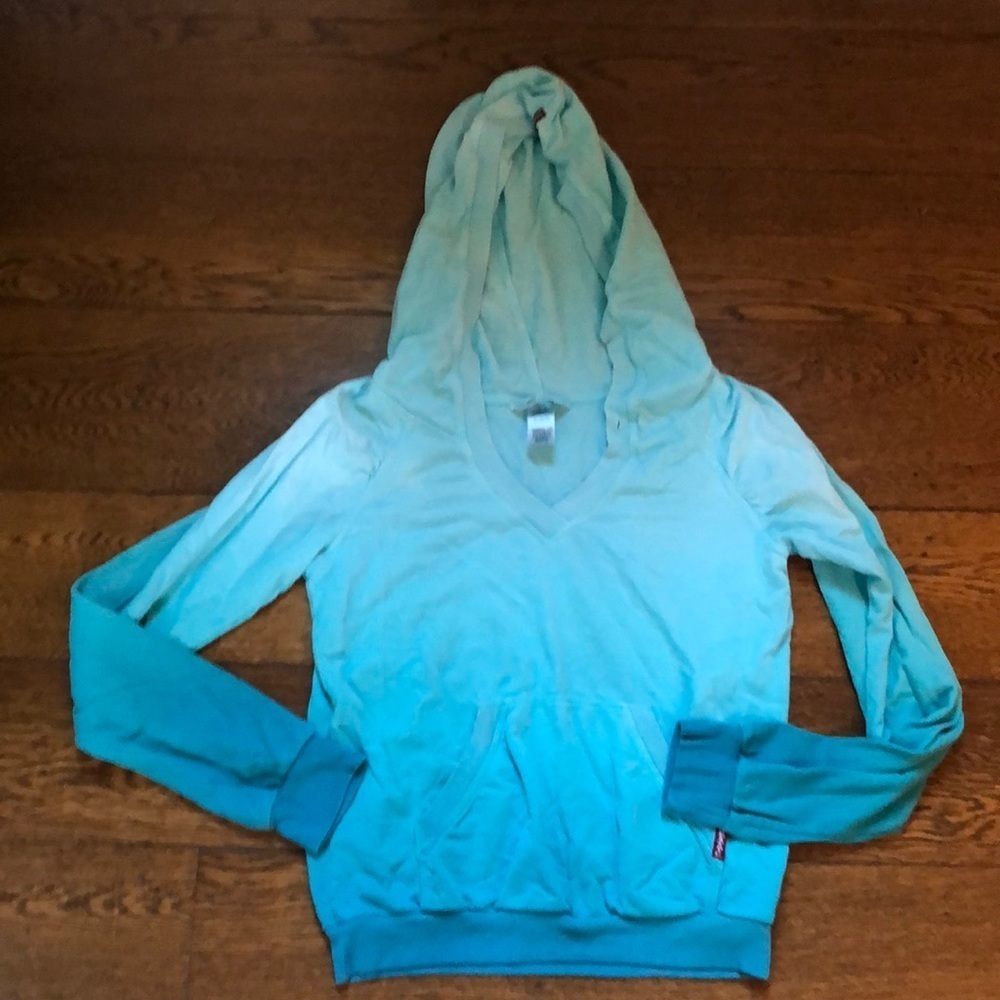 Hard Tail Ombré Oversized Blue Beach Hoodie XS